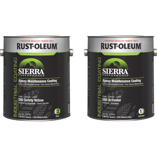 Trousse de rev&ecirc;tement dentretien &eacute;poxydique &agrave; base deau Sierra S60, Gallon, Jaune Groupe Belzile Dickner