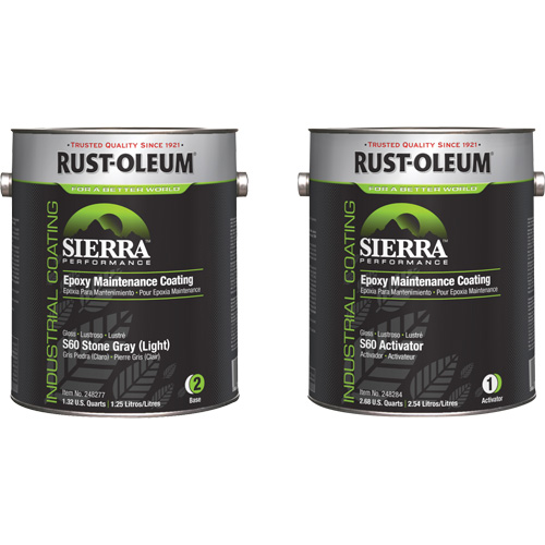 Sierra S60 Water-Based Epoxy Maintenance Coating Kit, Gallon, Grey Groupe Belzile Dickner