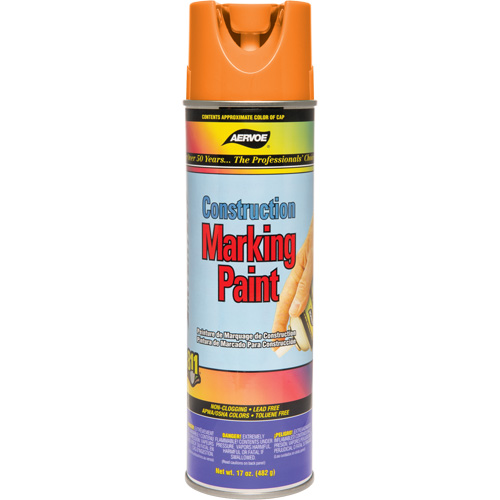 Construction Marking Paint, 17 oz., Aerosol Can Groupe Belzile Dickner