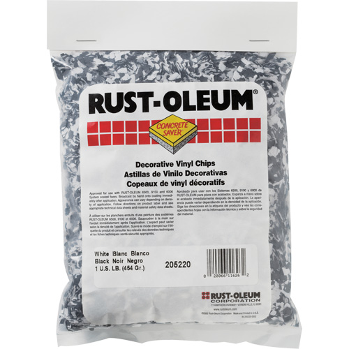 Pastilles de vinyle d&eacute;coratives Concrete Saver, 0,5 kg, Sac, M&eacute;lange noir/blanc Groupe Belzile Dickner