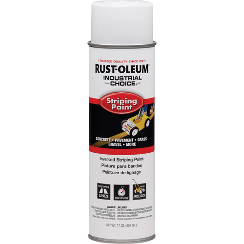 Industrial Choice&reg; S1600 System Inverted Striping Spray Paint, White, 18 oz., Aerosol Can Groupe Belzile Dickner
