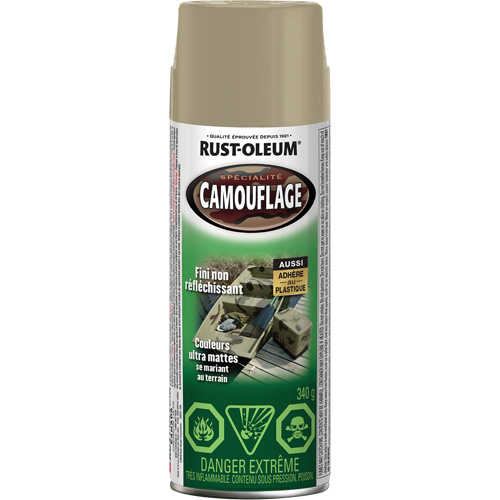 Peinture de camouflage Sp&eacute;cialit&eacute;, Canette a&eacute;rosol, Khaki Groupe Belzile Dickner
