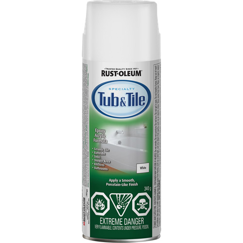 Specialty Tub & Tile Spray Paint, Aerosol Can, White Groupe Belzile Dickner