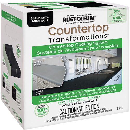 Syst&egrave;me de rev&ecirc;tement au mica pour comptoir Countertop Transformations, 1,42 L, Trousse, Mica noir Groupe Belzile Dickner