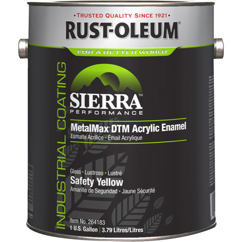 Sierra Performance MetalMax&reg; Plus DTM Acrylic Enamel, Gallon, Yellow Groupe Belzile Dickner