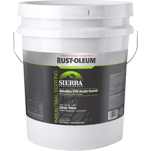 Sierra Performance MetalMax&reg; Plus DTM Acrylic Enamel, 5 gal., Pail, Yellow Groupe Belzile Dickner