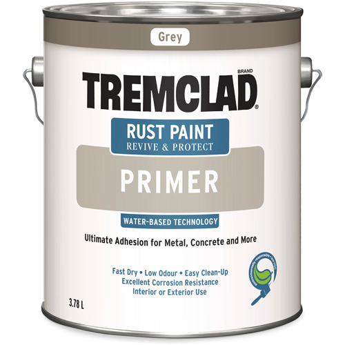 Tremclad&reg; Water-Based Rust Paint Primer, 3.78 L, Gallon, Grey Groupe Belzile Dickner