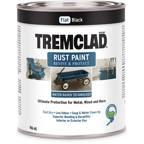 Tremclad&reg; Water-Based Rust Paint, 946 ml, Can, Black Groupe Belzile Dickner