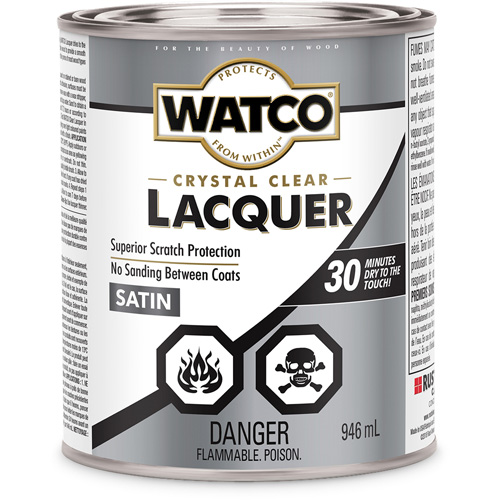 Laque pour bois Watco, 946 ml, Transparent, Satin Groupe Belzile Dickner