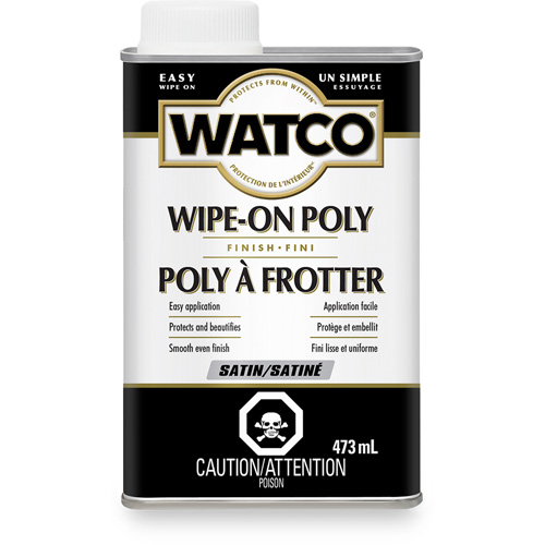 Teinture &agrave; essuyage en poly Watco, 473 ml, Transparent, Satin Groupe Belzile Dickner