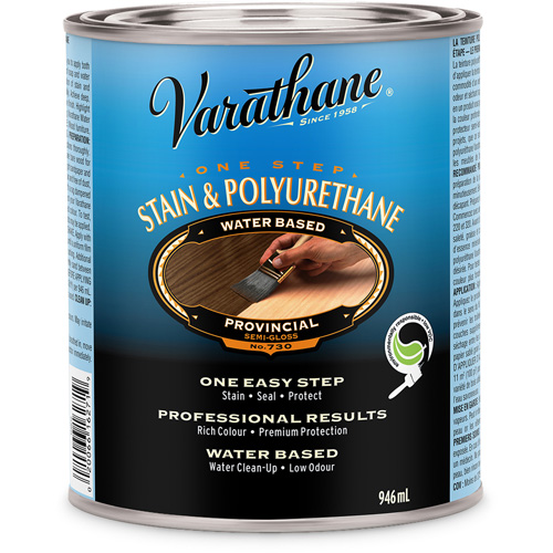 Teinture et rev&ecirc;tement &agrave; base de polyur&eacute;thane en une seule &eacute;tape Varathane, 946 ml, Provincial Groupe Belzile Dickner