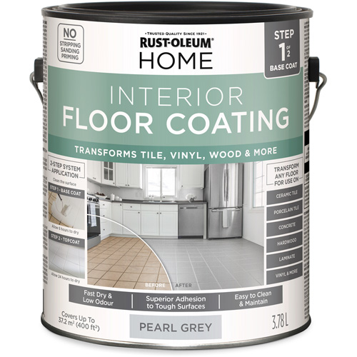 Couche de fond pour syst&egrave;me de rev&ecirc;tement de plancher int&eacute;rieur &agrave; la maison, 3,78 L, &agrave; l'eau, Tr&egrave;s mat, Gris Groupe Belzile Dickner