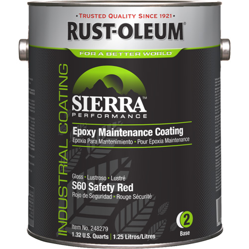 Sierra Performance S60 Maintenance Coating Base Component, 1 gal., Water-Based, Gloss, Red Groupe Belzile Dickner