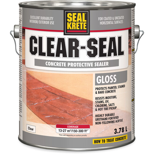 Produit d&eacute;tanch&eacute;it&eacute; protecteur Seal-Krete, 3,78 L, &agrave; l'eau, Brillant, Transparent Groupe Belzile Dickner