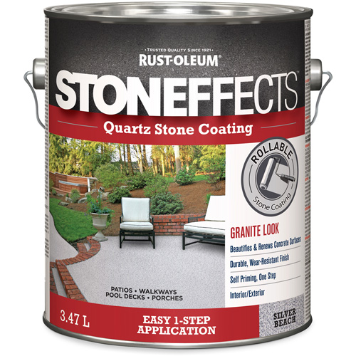 Stoneffects Quartz Stone Coating, 3.78 L, Water-Based, Textured, Grey Groupe Belzile Dickner