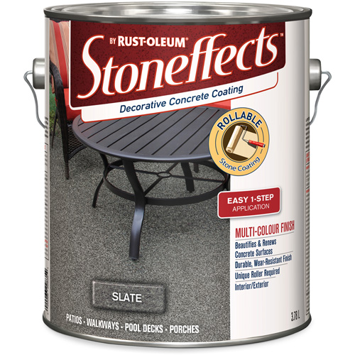 Stoneffects Decorative Concrete Coating, 3.4 L, Solvent-Based, Textured, Grey Groupe Belzile Dickner