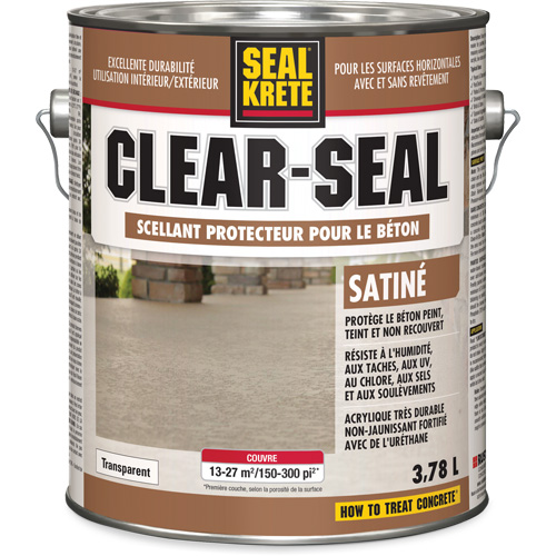 Produit d&eacute;tanch&eacute;it&eacute; protecteur Seal-Krete, 3,78 L, &agrave; l'ur&eacute;thane, Satin, Transparent Groupe Belzile Dickner