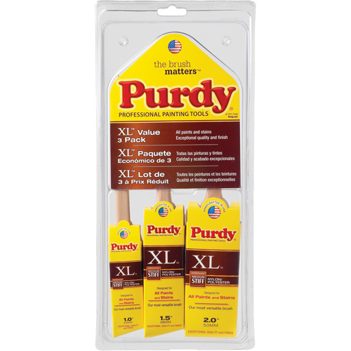 Assortiment de pinceaux XL, Poly/nylon, Manche Bois Groupe Belzile Dickner