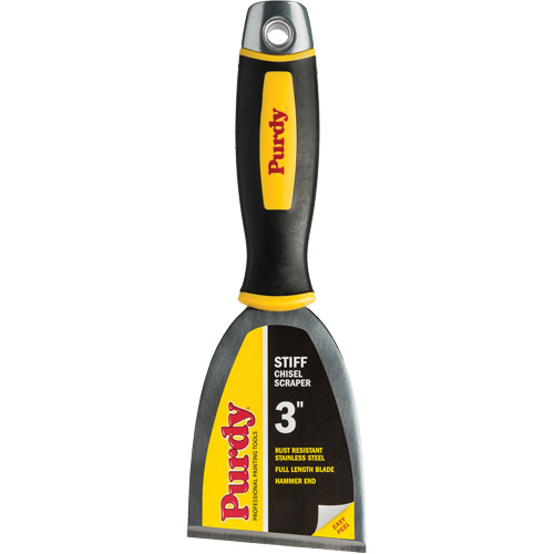 Grattoir rigide en ciseau de premi&egrave;re qualit&eacute;, Lame Acier &agrave; haute teneur en carbone, Largeur 3", Manche Plastique Groupe Belzile Dickner