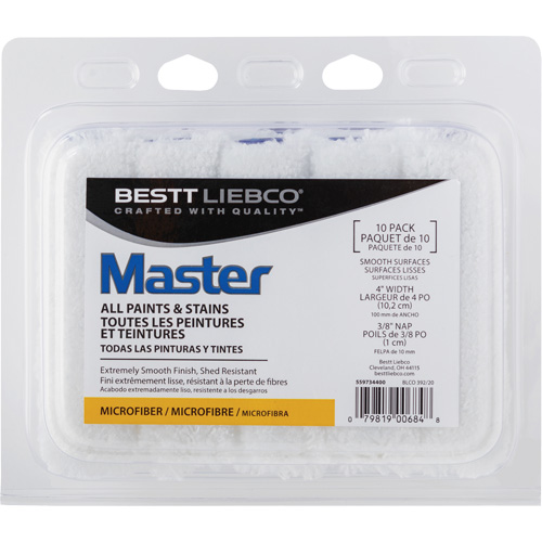 Master Microfiber Roller Cover, 10 mm (3/8") Nap, 101.6 mm (4") L Groupe Belzile Dickner