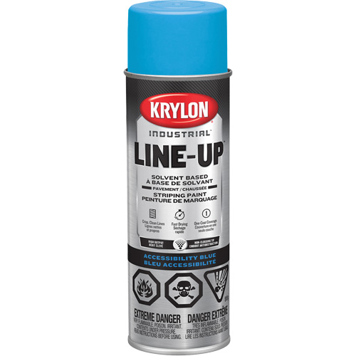 Industrial LINE-UP Solvent-Based Pavement Striping Aerosol Paint, Blue, 18 oz., Aerosol Can Groupe Belzile Dickner