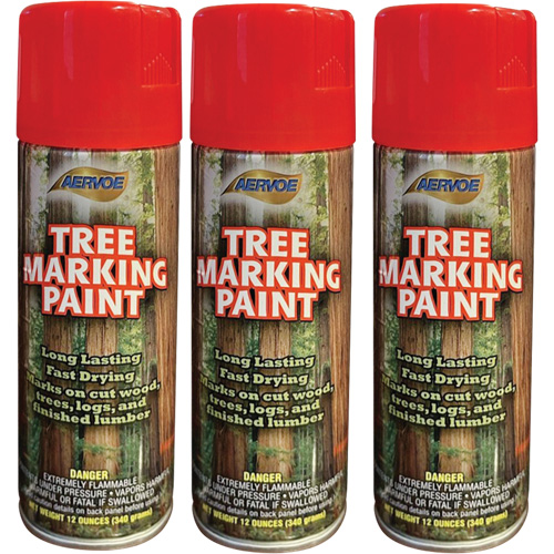 Peinture fluorescente pour marquer les arbres Aervoe 690, Rouge fluorescent, 16 oz Groupe Belzile Dickner