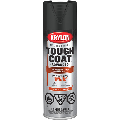 Industrial Tough Coat&reg; Advanced High Heat Paint, High-Heat Black, Flat, 425 g, Aerosol Can Groupe Belzile Dickner