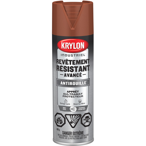 Tough Coat&reg; Advanced Paint with Rust Barrier Technology, Red Oxide Primer, Ultra-Flat, 425 g, Aerosol Can Groupe Belzile Dickner