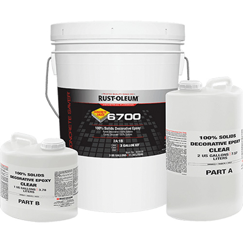 6700 100% Solids Decorative Epoxy, 3 gal., Epoxy-Based, High-Gloss, Clear Groupe Belzile Dickner
