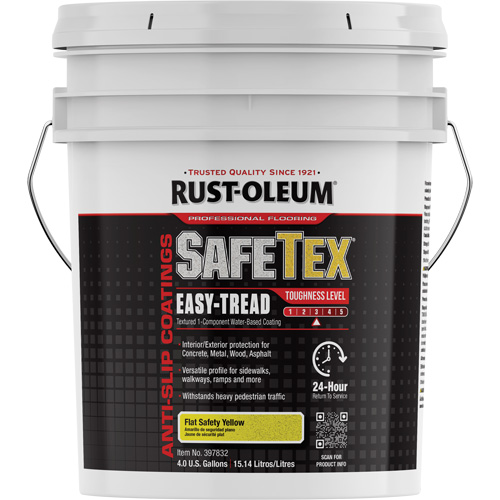 Rev&ecirc;tement d'acrylique SafeTex Easy-Tread, 4 gal., &agrave; l'eau, Plat/Textur&eacute;, Jaune Groupe Belzile Dickner