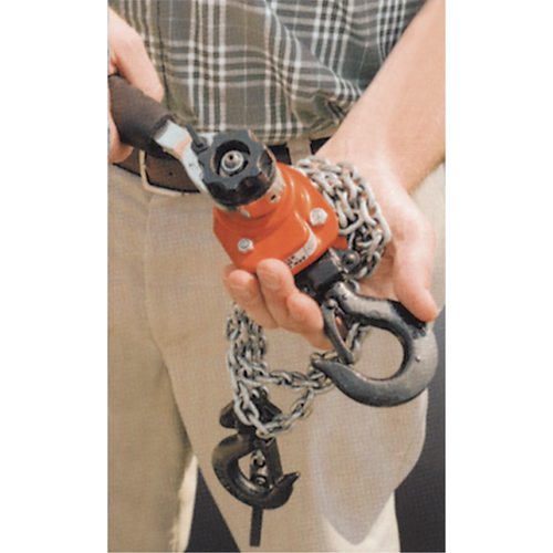 Series 602 Mini Ratchet Lever Hoist, 5' Lift, 550 lbs. (0.275 tons) Capacity, Steel Chain Groupe Belzile Dickner
