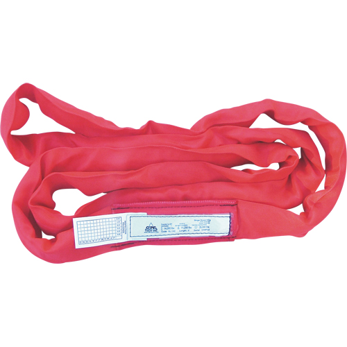 &eacute;lingues rondes, Rouge, 3" la x 6' lo, 14 000 lb Charge verticale Groupe Belzile Dickner