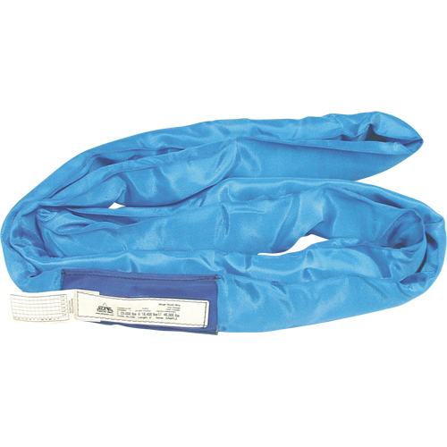Round Slings, Blue, 4" W x 8' L, 23000 lbs. Vertical Load Groupe Belzile Dickner