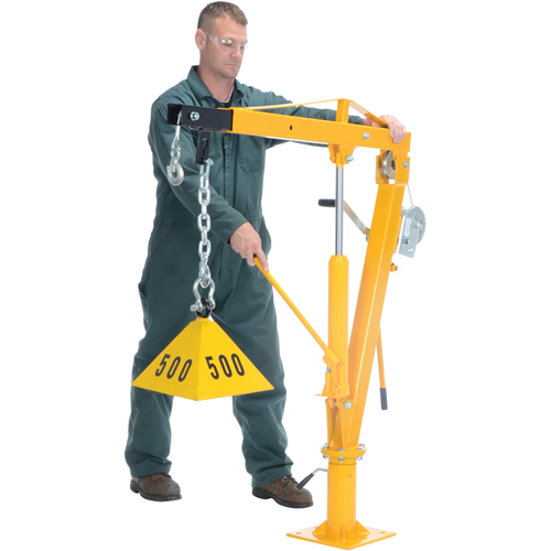 Winch Operated Truck Jib Crane, 1000 lbs. (0.5 tons) Capacity, 86-1/2" Max. Clearance Groupe Belzile Dickner