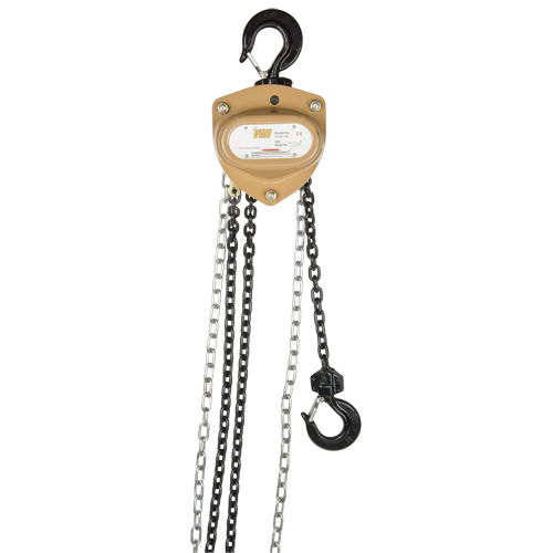 Heavy-Duty Gold Series Chain Hoist, 15' Lift, 2000 lbs. (1 tons) Capacity, Alloy Steel Chain Groupe Belzile Dickner