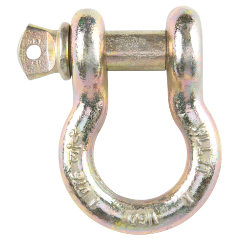 Manille d'ancrage &agrave; vis, 3/8", Cheville &agrave; vis, Chromat&eacute; jaune Groupe Belzile Dickner