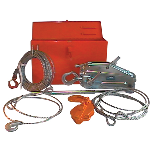 Tirfor&reg; Wire Rope Hoist TU17 Rescue Kit, 5/16" Wire Diameter, 2000  lbs. (1 tons) Capacity Groupe Belzile Dickner