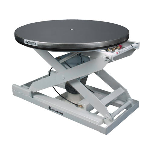 Positionneur pour palette &agrave; nivellement automatique EZ Loader E - plateforme en acier inoxydable, 43" lo x 43" la, Capacit&eacute; 4000 lb Groupe Belzile Dickner