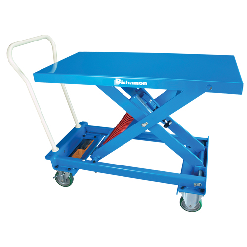 Table de travail mobile avec nivellement automatique &agrave; ciseaux MobiLeveler, 39-4/5" lo x 20-1/2" la, Acier, Capacit&eacute; 880 lb Groupe Belzile Dickner