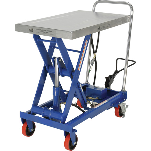Pneumatic Hydraulic Scissor Lift Table, Steel, 32-1/2" L x 19-3/4" W, 1000 lbs. Cap. Groupe Belzile Dickner