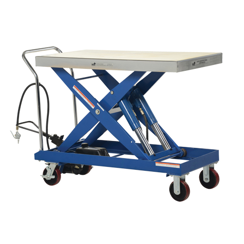 Pneumatic Hydraulic Scissor Lift Table, Steel, 47-1/2" L x 24" W, 2000 lbs. Cap. Groupe Belzile Dickner