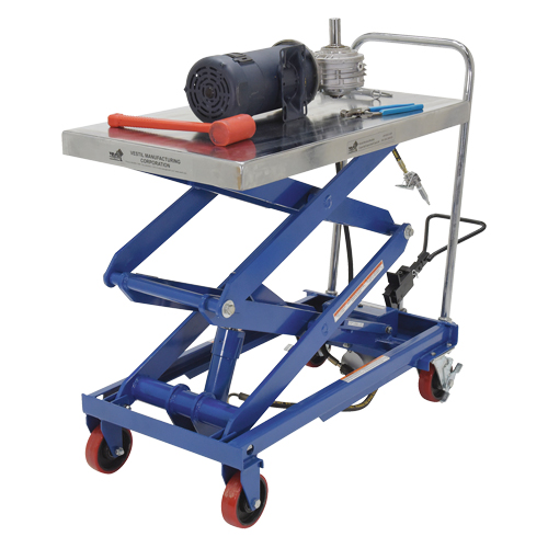 Pneumatic Hydraulic Scissor Lift Table, Steel, 35-1/2" L x 20" W, 800 lbs. Cap. Groupe Belzile Dickner