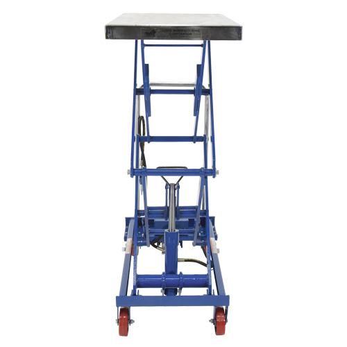 Pneumatic Hydraulic Scissor Lift Table, Steel, 35-1/2" L x 20" W, 800 lbs. Cap. Groupe Belzile Dickner
