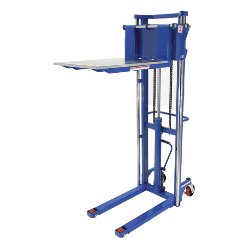 Hefti-Lift Load Stacker, Foot Pump Operated, 1500 lbs. Capacity, 63" Max Lift Groupe Belzile Dickner