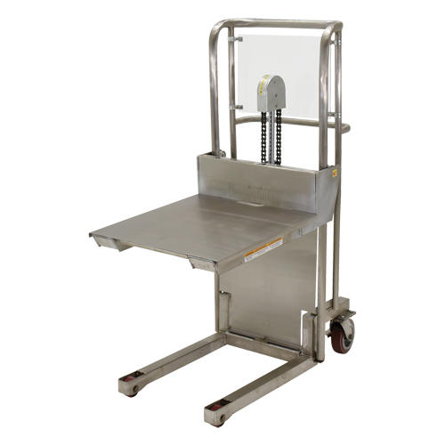 Hefti-Lift Load Stacker, Foot Pump Operated, 450 lbs. Capacity, 45-5/8" Max Lift Groupe Belzile Dickner