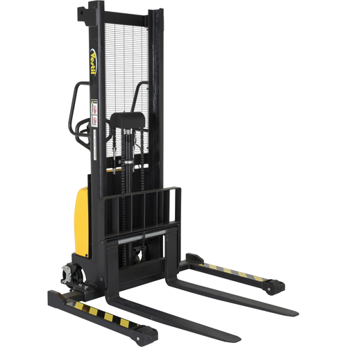 Fork Lift Stacker, Electric Operated, 2000 lbs. Capacity, 63" Max Lift Groupe Belzile Dickner