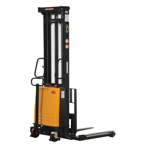 Fork Lift Stacker, Electric Operated, 2000 lbs. Capacity, 150" Max Lift Groupe Belzile Dickner