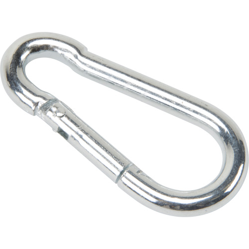 Mousqueton zingu&eacute;, 220 lb (0,11 tonne) Charge d'utilisation max., 3/16" Taille, 5/16" Oeil Groupe Belzile Dickner