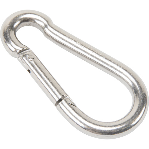 Stainless Steel Snap Hook, 770 lbs (0.385 tons) Working Load Limit, 3/8" Size, 5/8" Eye Groupe Belzile Dickner