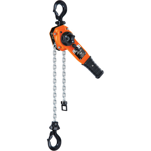 Series 653-A Ratchet Lever Hoist, 20' Lift, 1500 lbs. (0.75 tons) Capacity, Steel Chain Groupe Belzile Dickner